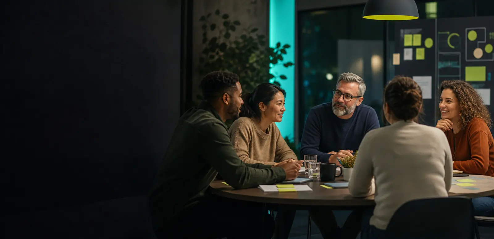 A diverse group participating in a research discussion